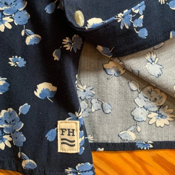 NWT! Fair Harbor Blue Floral 👕 Shirt The Casablanca Camp Shirt Size 2X - Picture 8 of 9